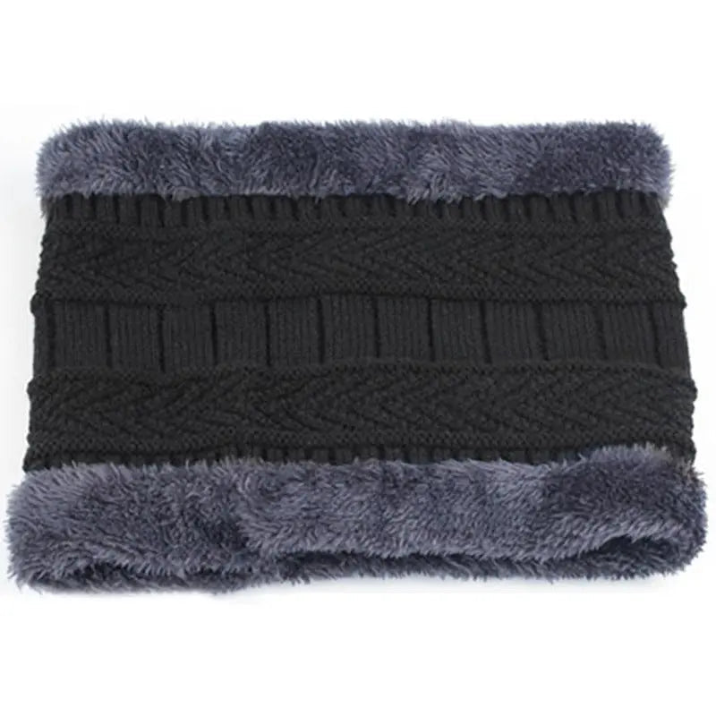 2pcs Ski Cap and Scarf Set Cold Warm Winter Hat for Women Men Knitted Bonnet Warm Cap ANB94