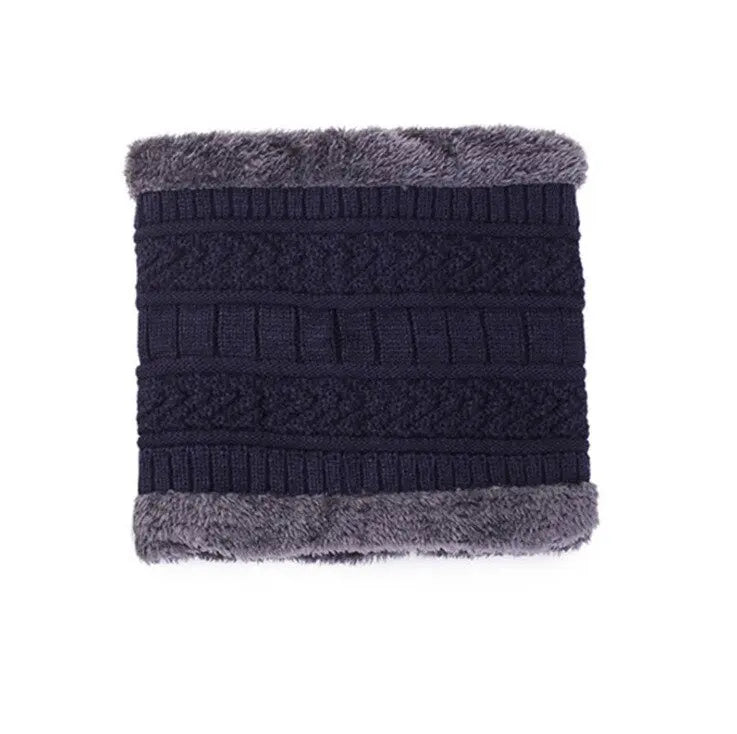 2pcs Ski Cap and Scarf Set Cold Warm Winter Hat for Women Men Knitted Bonnet Warm Cap ANB94