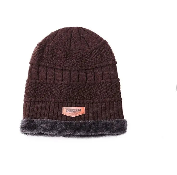 2pcs Ski Cap and Scarf Set Cold Warm Winter Hat for Women Men Knitted Bonnet Warm Cap ANB94