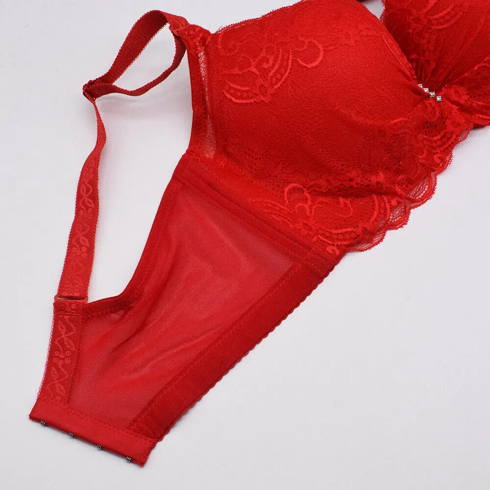 3/4 Cup Lace Push Up Large Size Women Underwear Bralette Thin Section Cup Bra ANB94