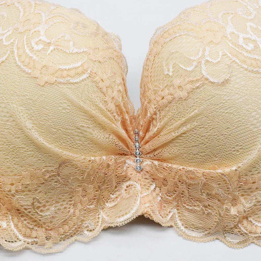 3/4 Cup Lace Push Up Large Size Women Underwear Bralette Thin Section Cup Bra ANB94