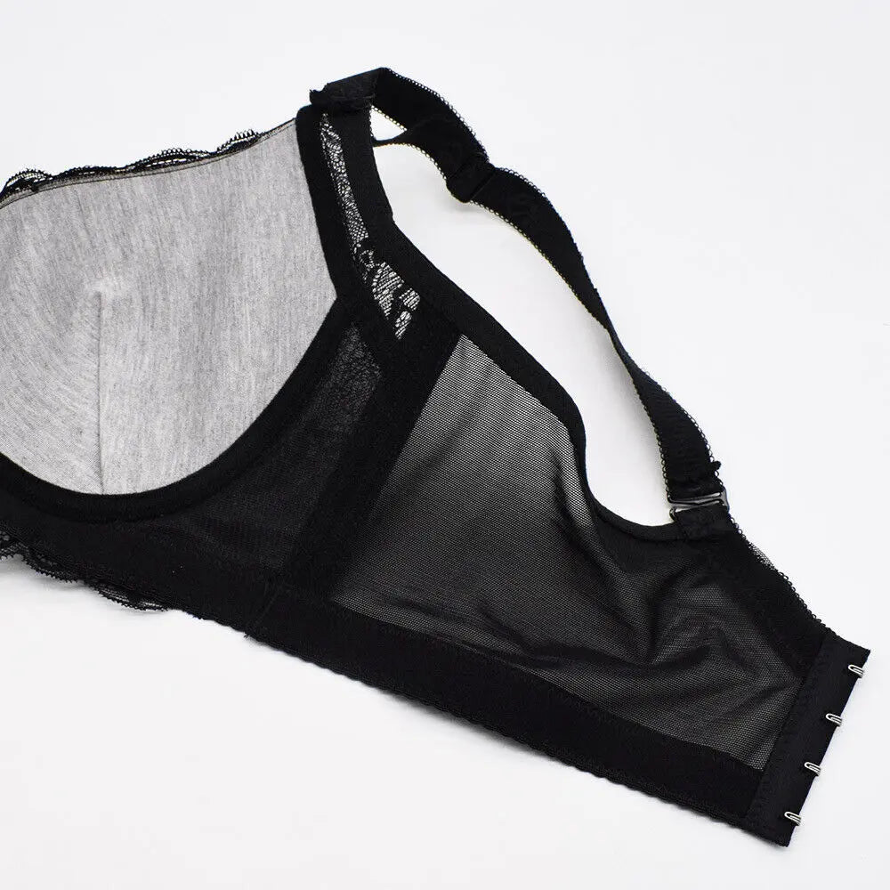 3/4 Cup Lace Push Up Large Size Women Underwear Bralette Thin Section Cup Bra ANB94