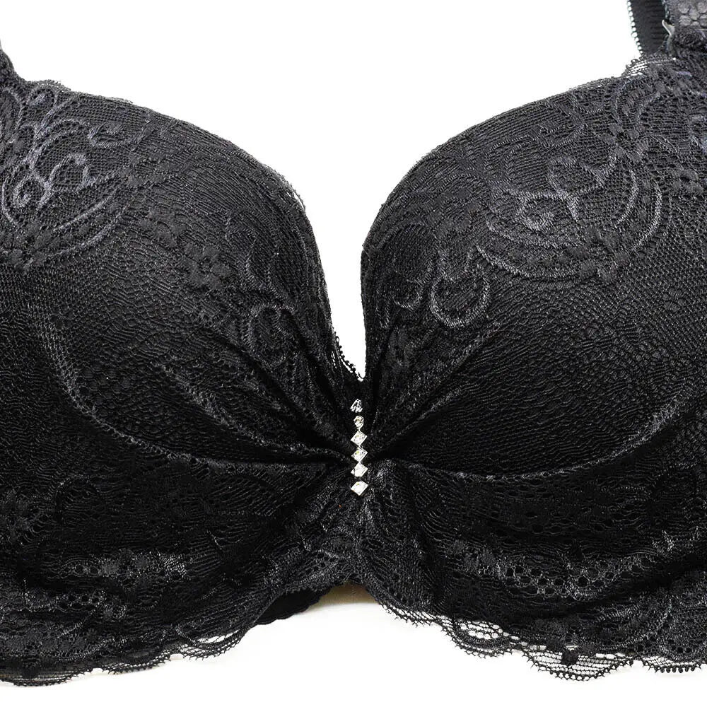 3/4 Cup Lace Push Up Large Size Women Underwear Bralette Thin Section Cup Bra ANB94