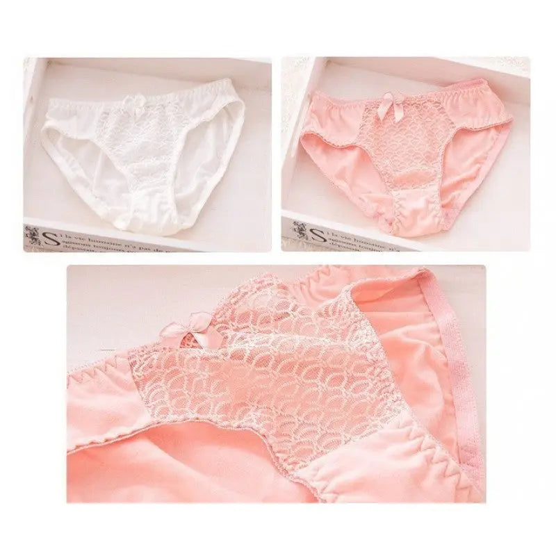 Seamless Lace Bras Set Adjustable Strap Ruffle Push-Up 3/4 Cup Lace Underwear Bra Set ANB94