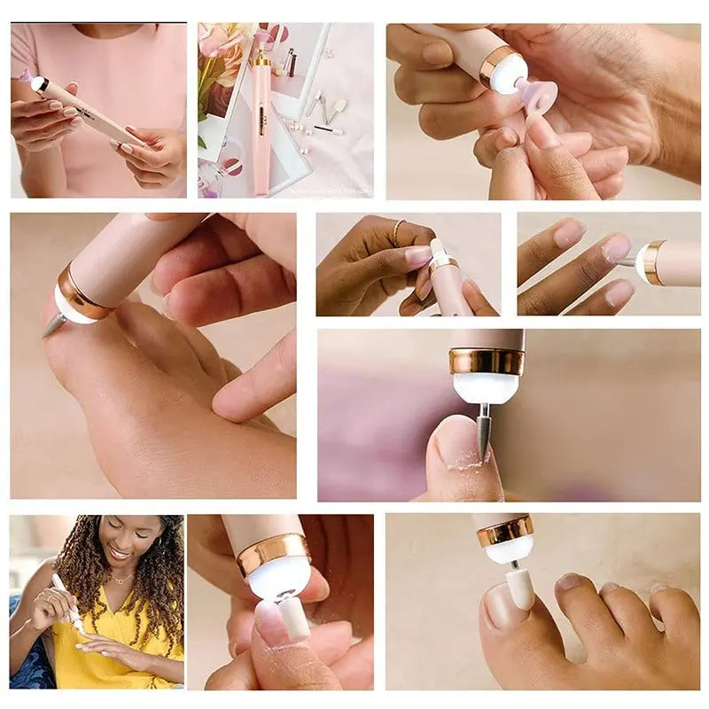 5 In 1 Electric Nail Set Manicure Machine Nail Drill File Grinder Grooming Kit Polisher Remover ,Nail Polish Remover ,ANB94