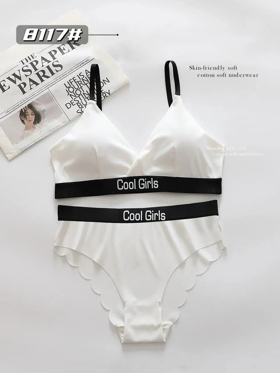 Cool Girls Triangle Cup Comfortable Light Padded Bra and Panty Set ANB94