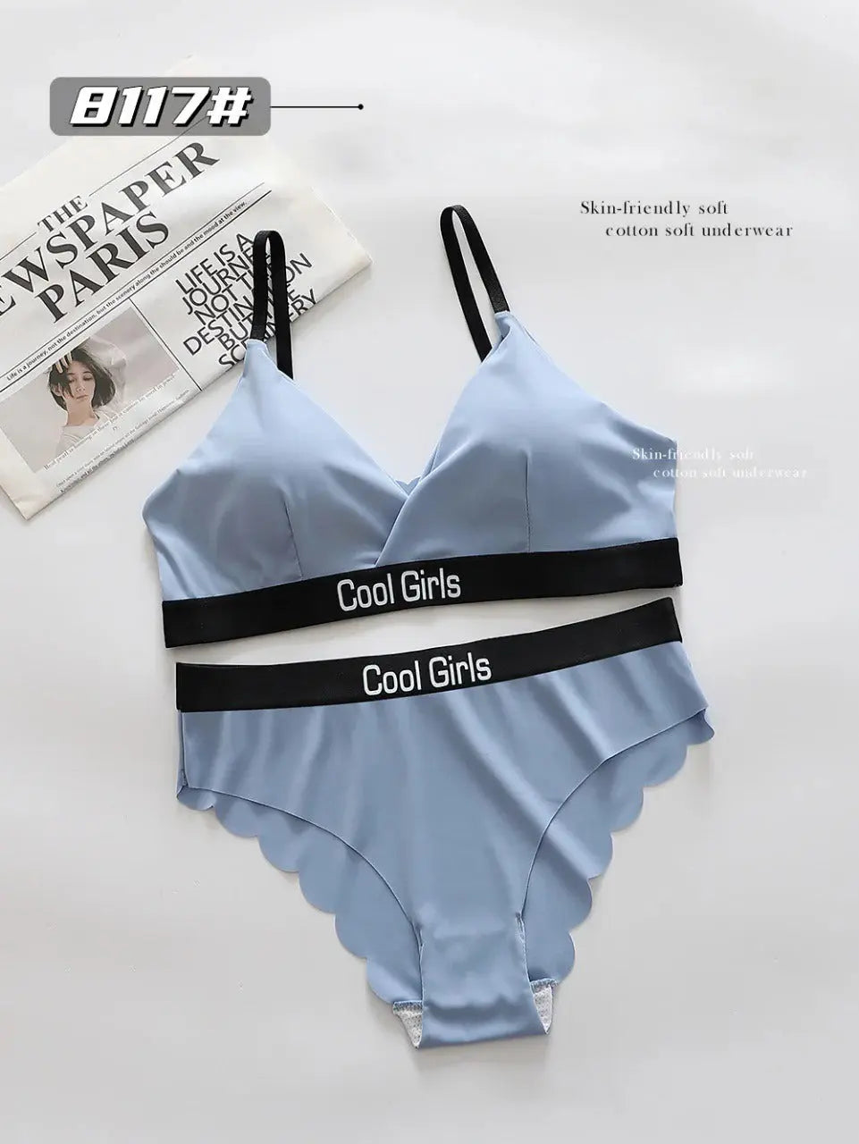 Cool Girls Triangle Cup Comfortable Light Padded Bra and Panty Set ANB94