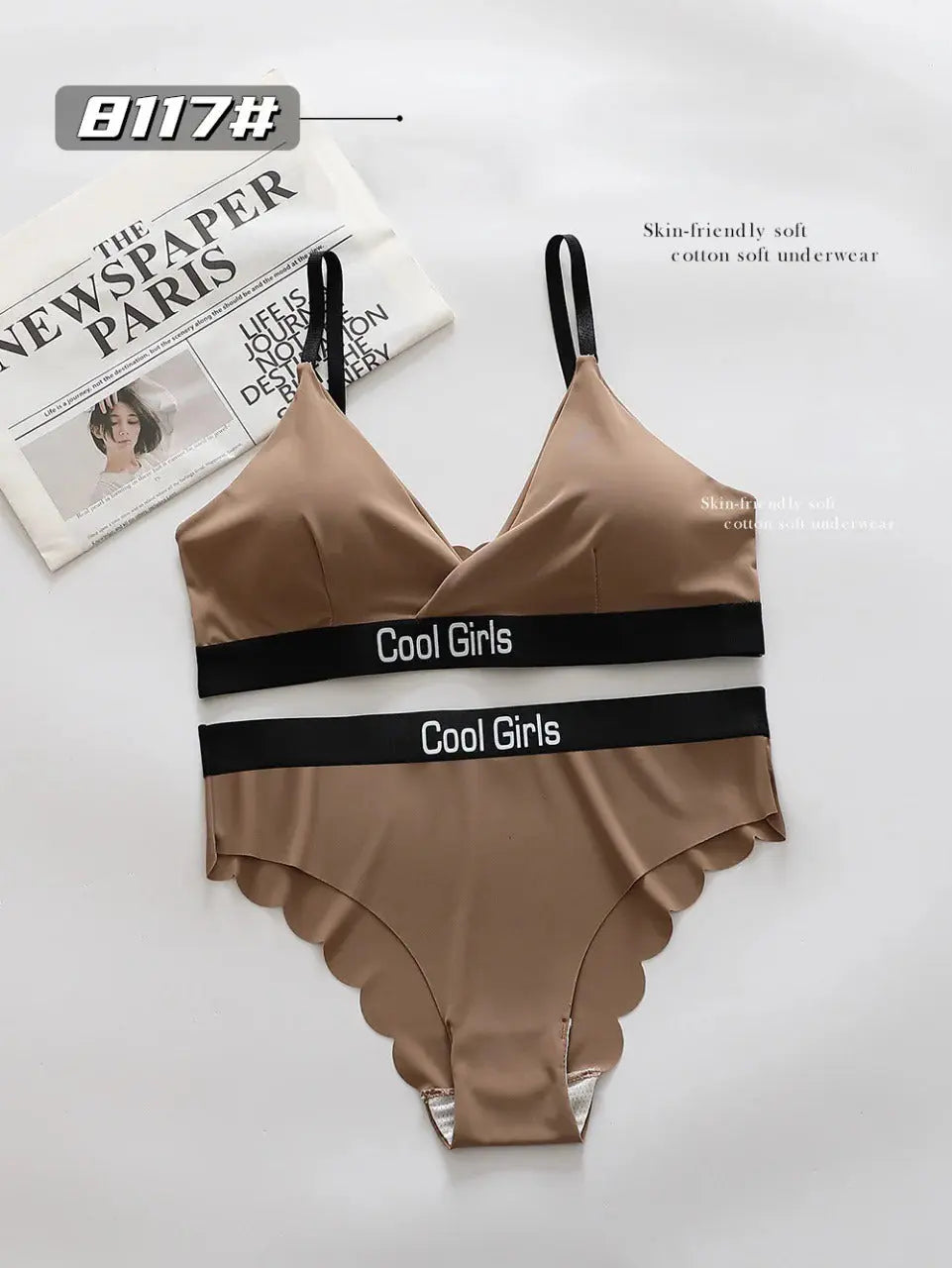 Cool Girls Triangle Cup Comfortable Light Padded Bra and Panty Set ANB94