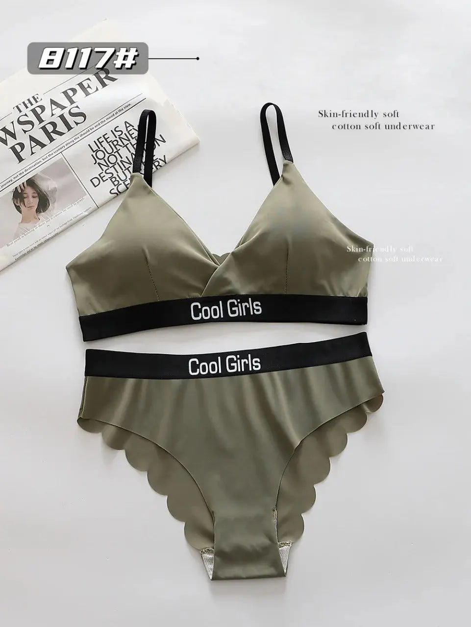 Cool Girls Triangle Cup Comfortable Light Padded Bra and Panty Set ANB94