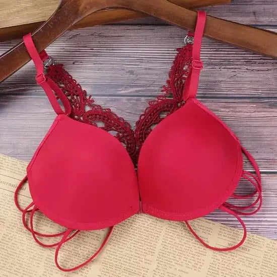Elegant Crochet Butterfly Back Double Padded Front Open Bra ANB94