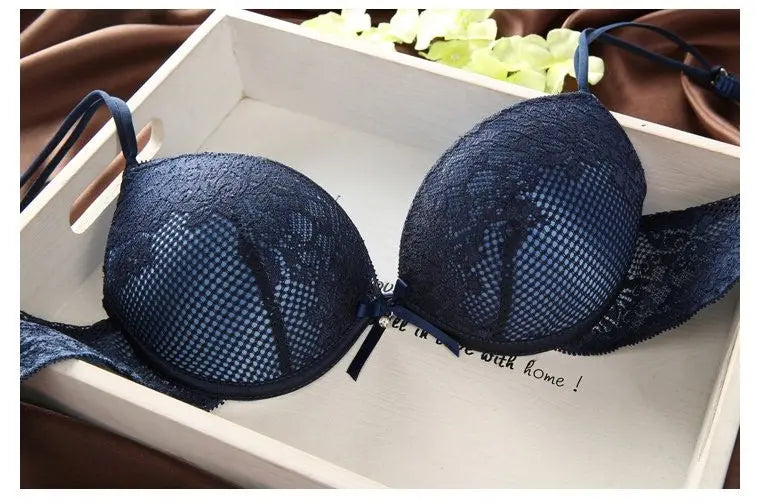 Luxurious Vintage Lace Push Up Bra Set ANB94