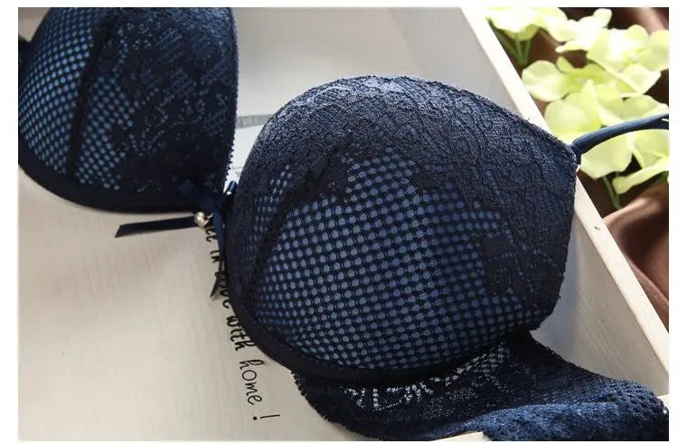 Luxurious Vintage Lace Push Up Bra Set ANB94