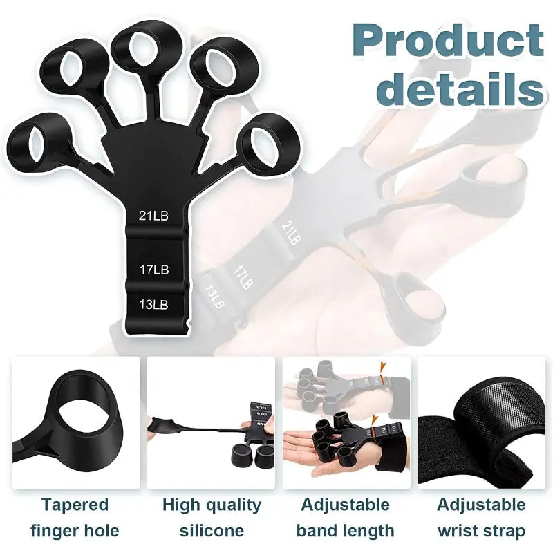 Pack Of 2 High-Quality Silicone Finger Trainer Comfortable And Easy Grip Hand Strengthener ANB94
