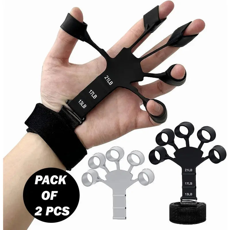 Pack Of 2 High-Quality Silicone Finger Trainer Comfortable And Easy Grip Hand Strengthener ANB94
