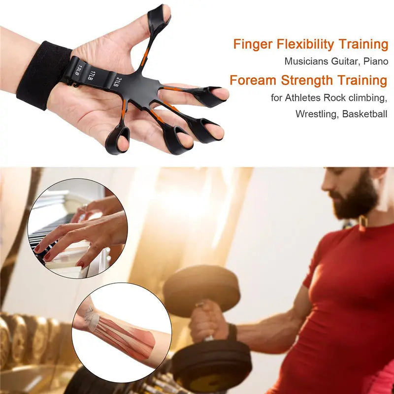 Pack Of 2 High-Quality Silicone Finger Trainer Comfortable And Easy Grip Hand Strengthener ANB94