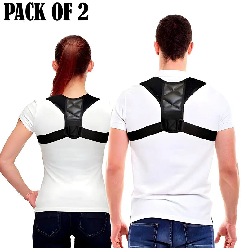 Pack Of 2 Posture Corrector Adjustable Back And Shoulder Support Correction Belts ANB94