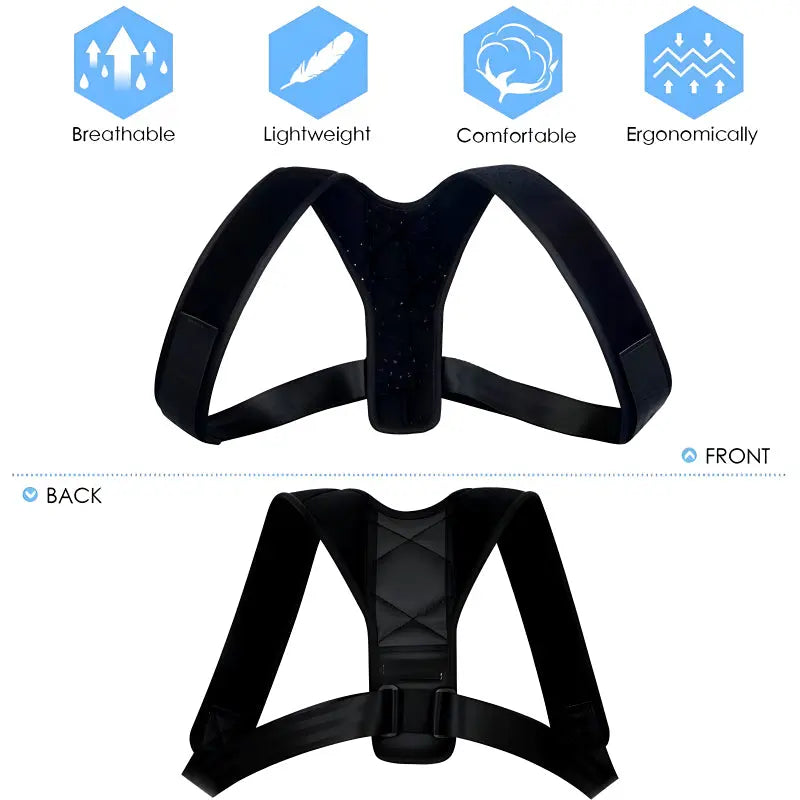 Pack Of 2 Posture Corrector Adjustable Back And Shoulder Support Correction Belts ANB94