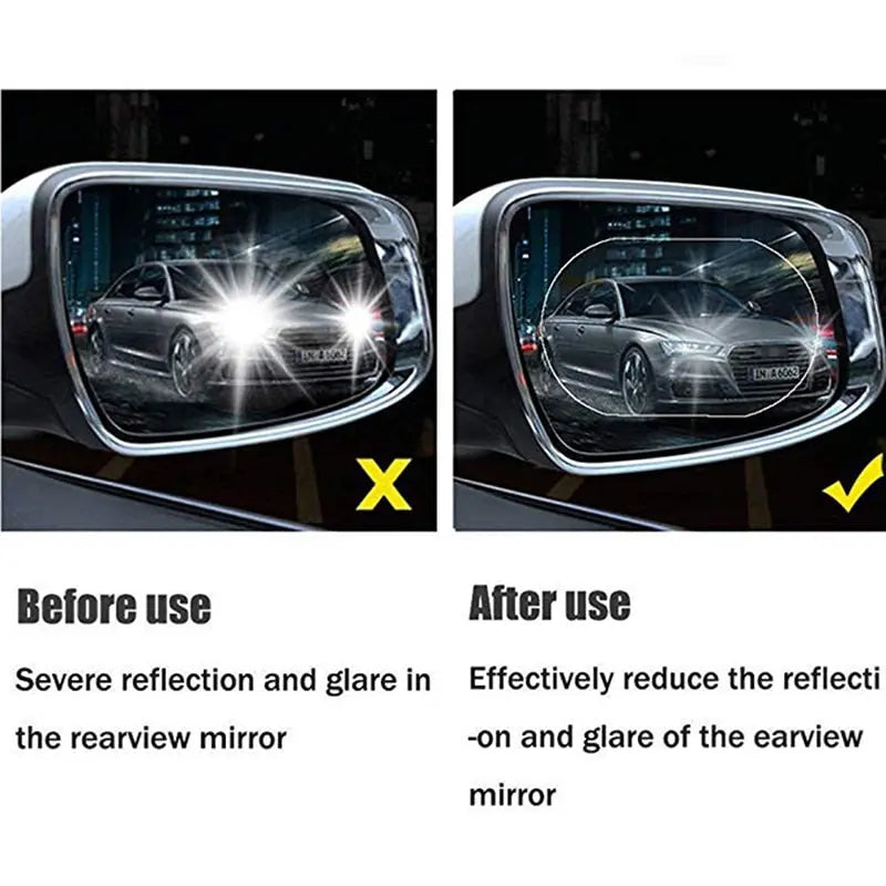 Pack Of 4 Pairs Car Anti-Water Mist Film The Perfect Solution For Clear And Rainproof Rearview Mirrors ANB94