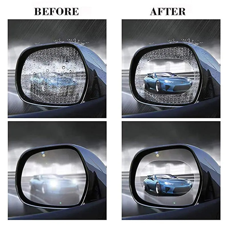 Pack Of 4 Pairs Car Anti-Water Mist Film The Perfect Solution For Clear And Rainproof Rearview Mirrors ANB94