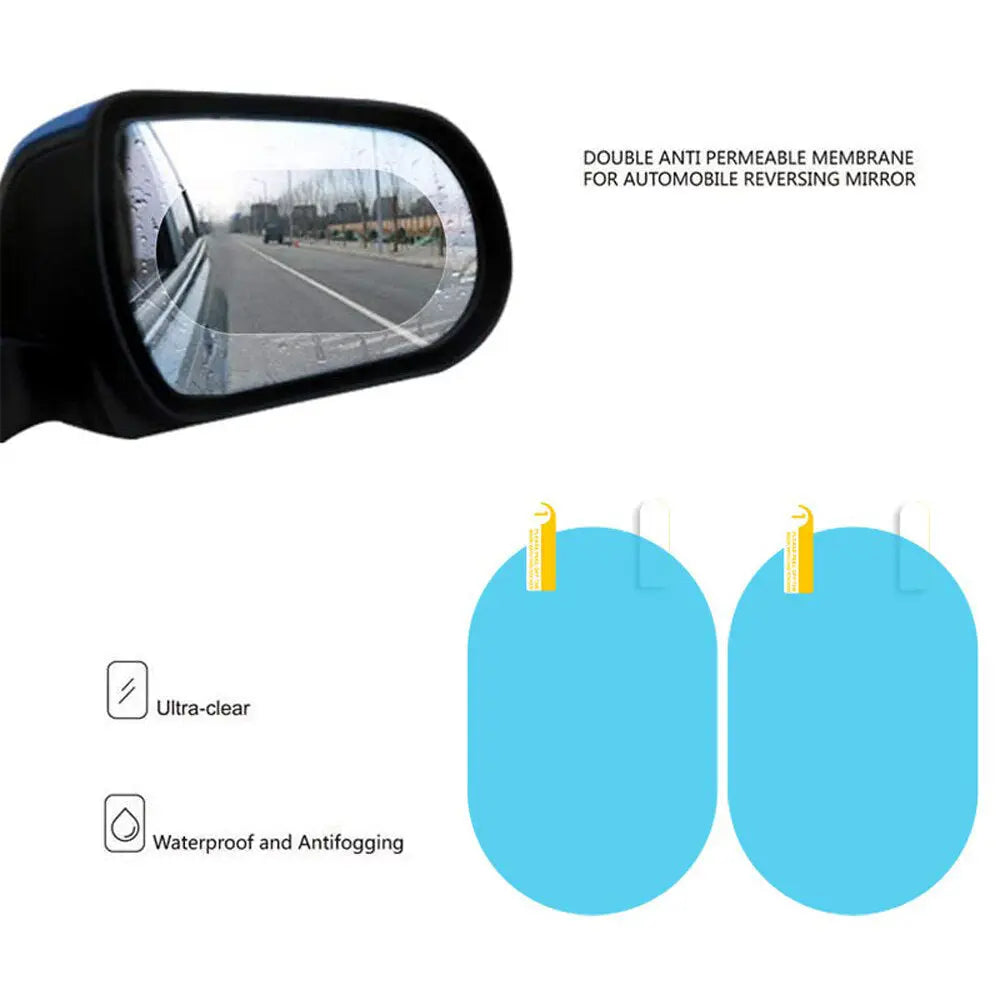 Pack Of 4 Pairs Car Anti-Water Mist Film The Perfect Solution For Clear And Rainproof Rearview Mirrors ANB94
