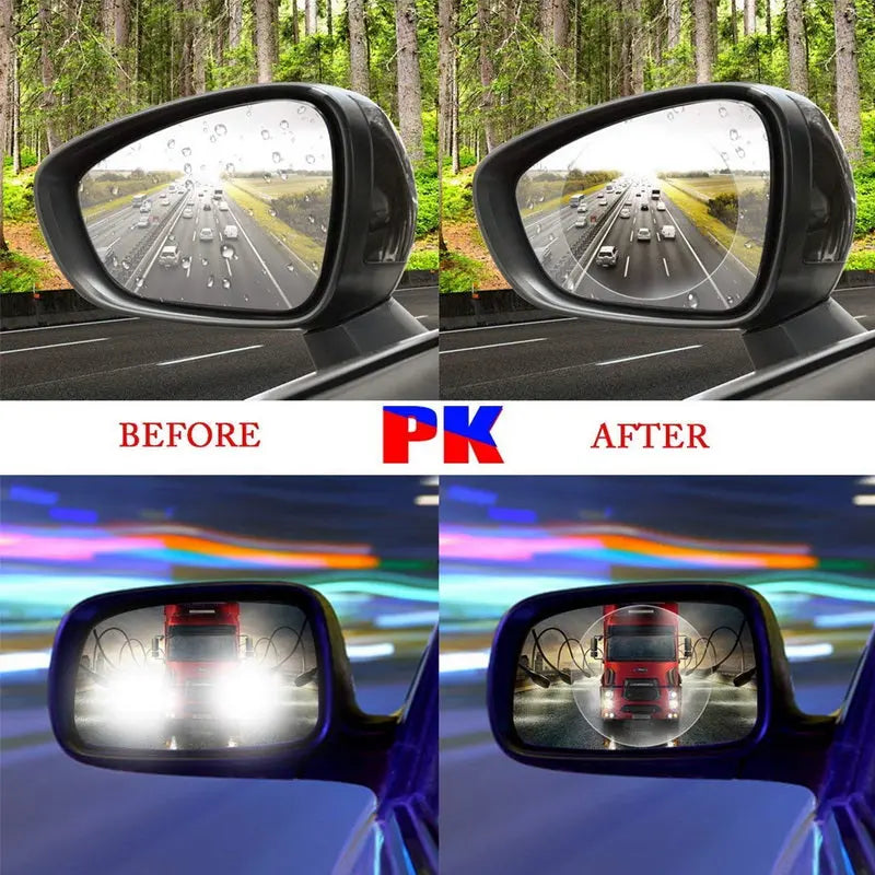 Pack Of 4 Pairs Car Anti-Water Mist Film The Perfect Solution For Clear And Rainproof Rearview Mirrors ANB94