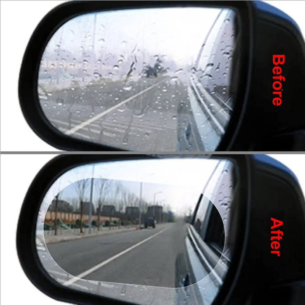 Pack Of 4 Pairs Car Anti-Water Mist Film The Perfect Solution For Clear And Rainproof Rearview Mirrors ANB94