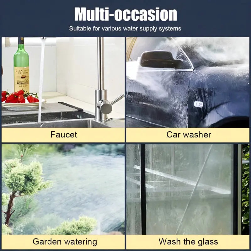Pack of 2 Multi-Functional High-Pressure Metal Water Spray Nozzles ANB94