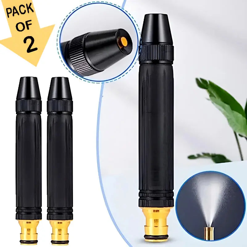 Pack of 2 Multi-Functional High-Pressure Metal Water Spray Nozzles ANB94