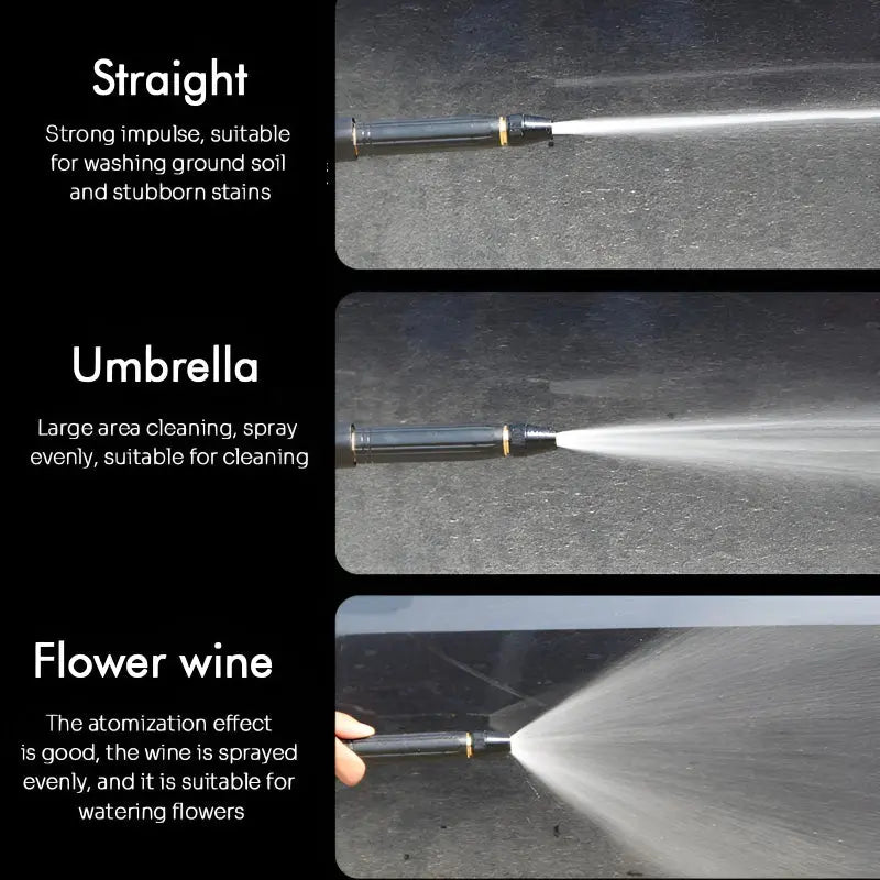 Pack of 2 Multi-Functional High-Pressure Metal Water Spray Nozzles ANB94