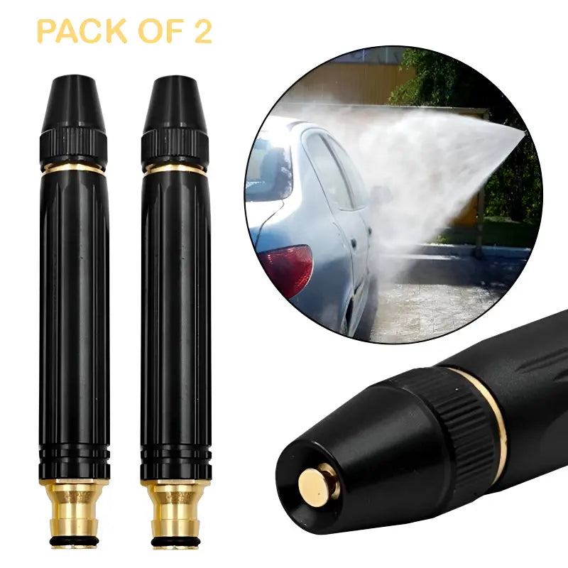 Pack of 2 Multi-Functional High-Pressure Metal Water Spray Nozzles ANB94
