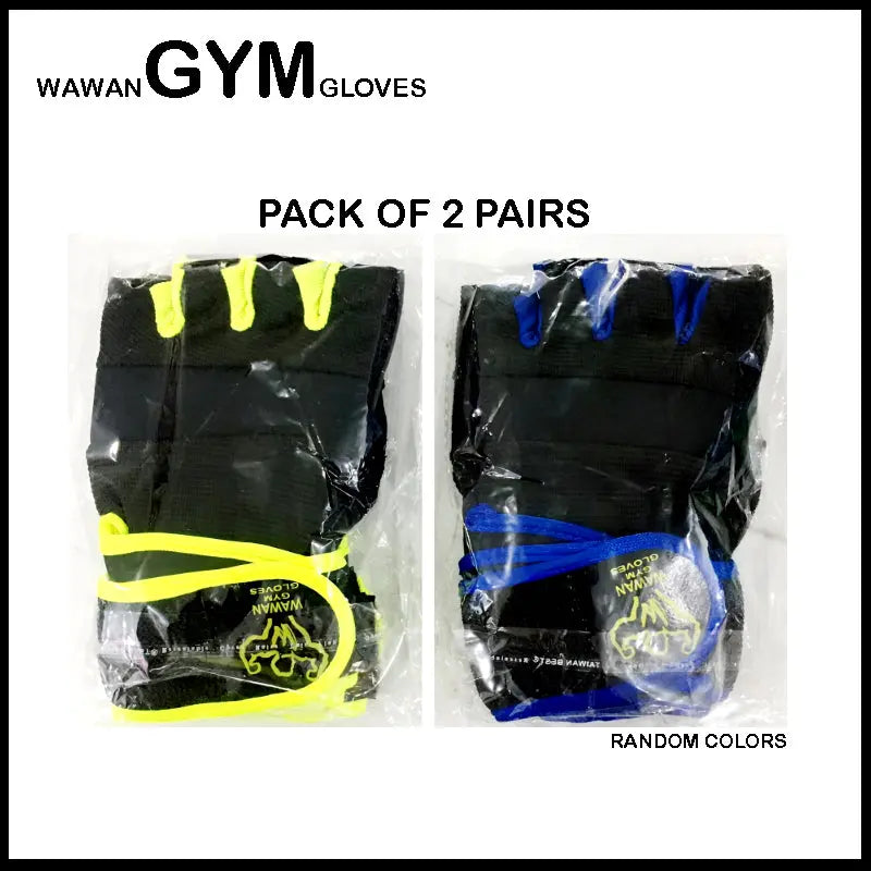 Pack of 2 Pairs Adjustable Wawan Gym Workout Gloves – Comfortable Grip, Durable for Men & Women ANB94