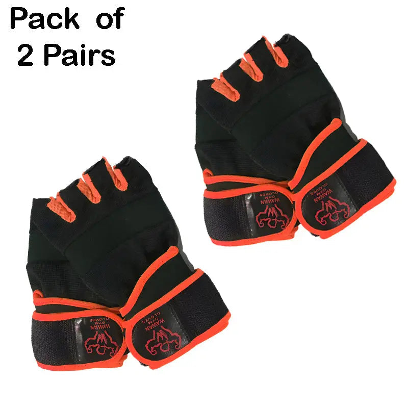 Pack of 2 Pairs Adjustable Wawan Gym Workout Gloves – Comfortable Grip, Durable for Men & Women ANB94
