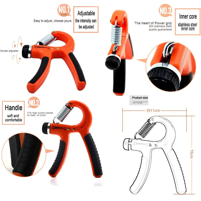 Set of 2 Adjustable Heavy Grippers (10-40Kg) for Fitness, Hand Exerciser, Grip Wrist, and Finger Strength Training ANB94