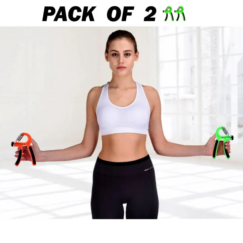 Set of 2 Adjustable Heavy Grippers (10-40Kg) for Fitness, Hand Exerciser, Grip Wrist, and Finger Strength Training ANB94