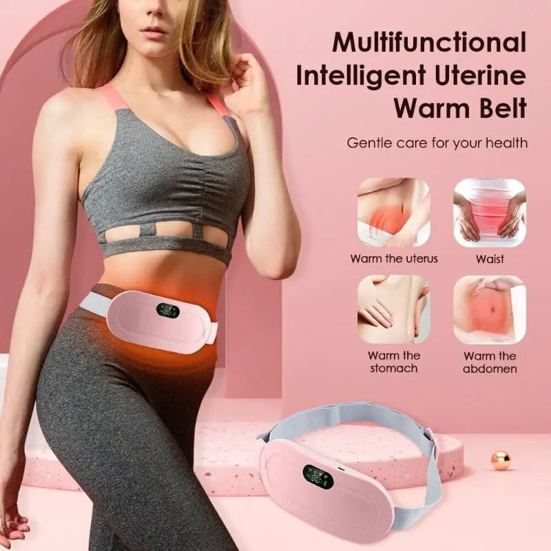 Smart Menstrual Heating Pad With Digital Display Vibrating Relief And Warm Palace Belt For Waist Pain And Cramps ANB94
