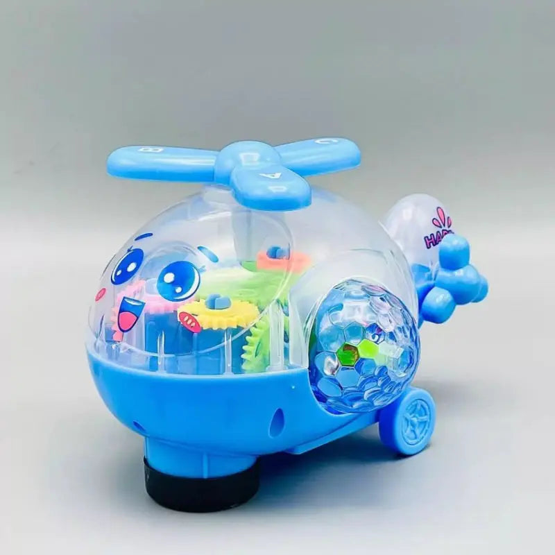Transparent Gear Helicopter 360 Degree Revolve Action,  Kids Helicopter with Music , Kids Helicopter with Music Flashing Lights Toy  ANB94
