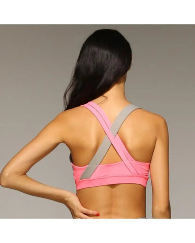 Women s Sports Yoga Jogging Seamless Cross Strap Bra ANB94