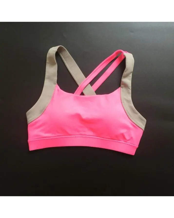 Women s Sports Yoga Jogging Seamless Cross Strap Bra ANB94