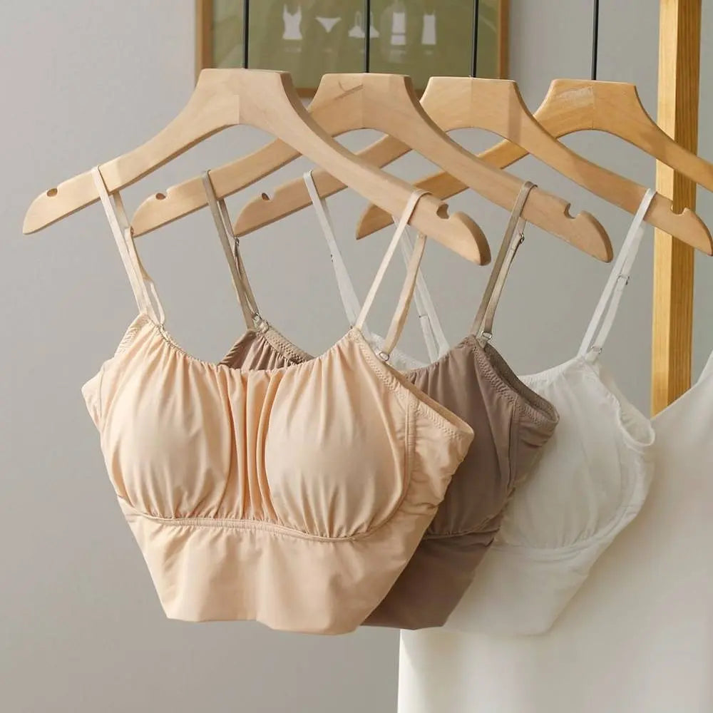 Women’s Fashionable Sheer Adjustable Camisole Bralette Stylish Seamless Wear