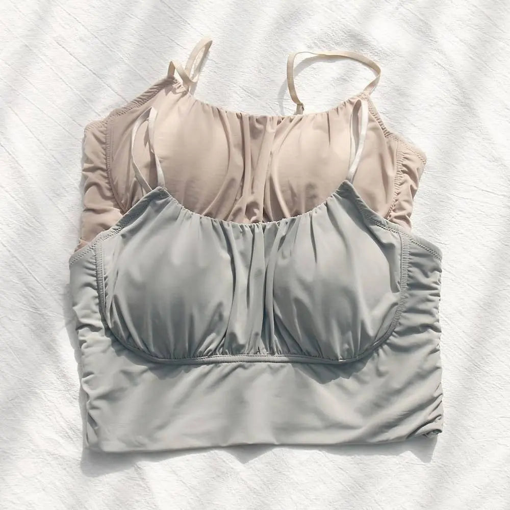 Women’s Fashionable Sheer Adjustable Camisole Bralette Stylish Seamless Wear