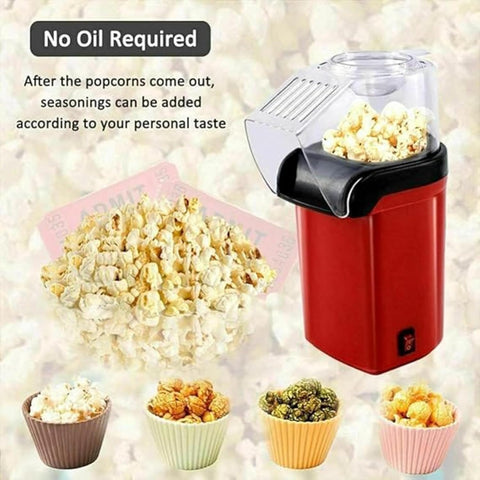 Mini Home Popcorn Maker with Measuring Cup and Removable Lid