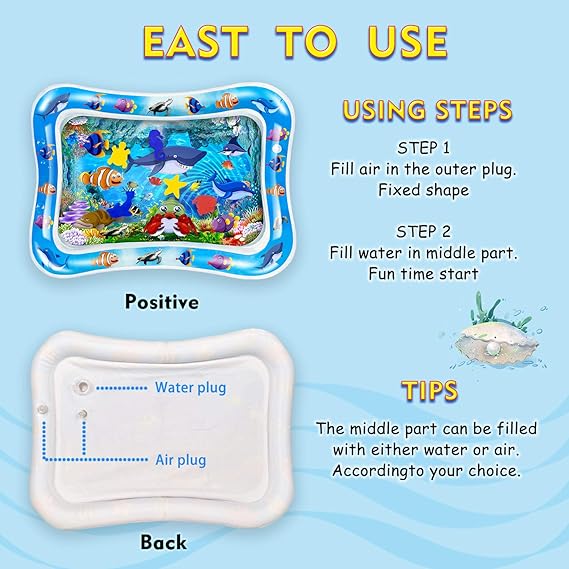 Sale Inflatable Leakproof Water Mat For Kids / Inflatable Tummy Time Mat – Random Color