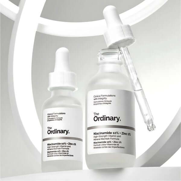 The Ordinary Niacinamide 10% + Zinc 1% 30ml serum for oil control, acne reduction, skin brightening and smooth healthy complexion.