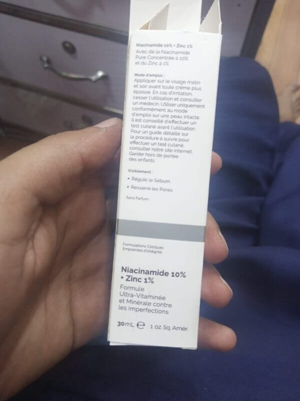 The Ordinary Niacinamide 10% + Zinc 1% 30ml serum for oil control, acne reduction, skin brightening and smooth healthy complexion.
